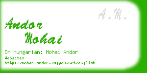 andor mohai business card